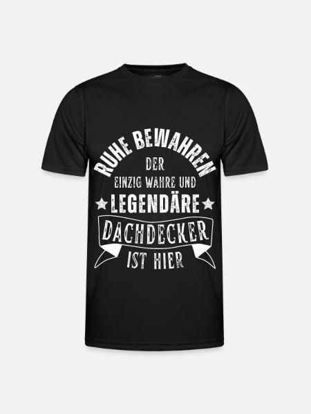 Legendärer Dachdecker Beruf - Männer Funktions-T-Shirt - Schwarz