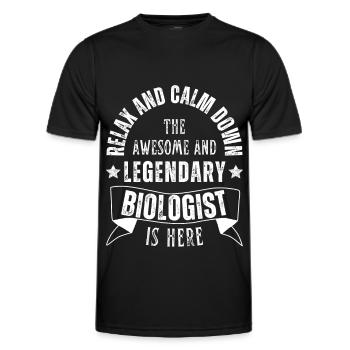Legendary biologist professions - Men's Functional T-Shirt - black - Front - AI Model Male 178 dark (178cm)