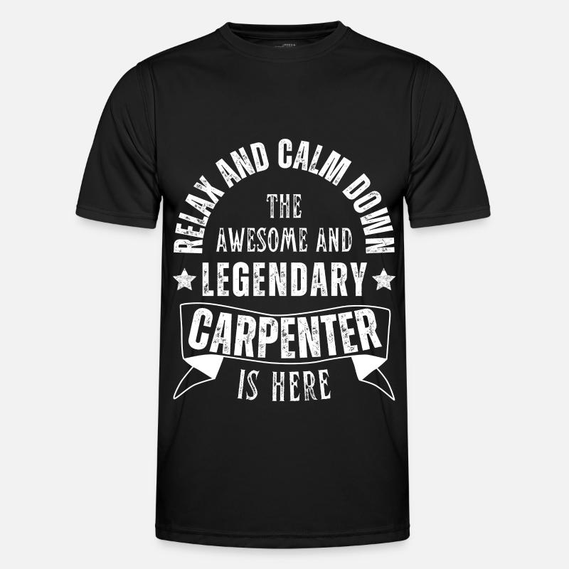 Legendary carpenter profession carpenter - Men's Functional T-Shirt - black