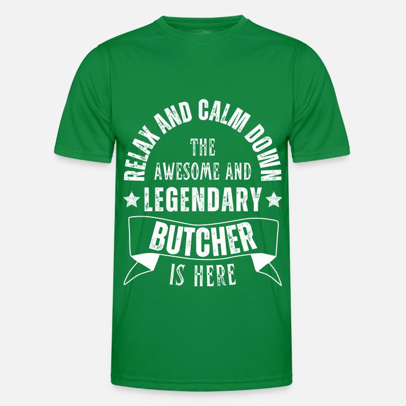 Legendärer Fleischer Beruf Metzger Schlachter Männer Funktions-T-Shirt