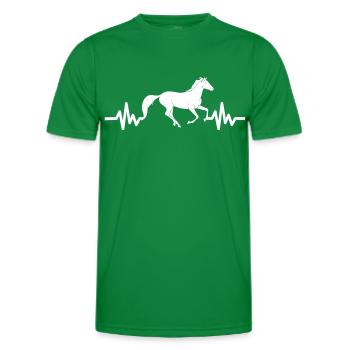 Heartbeat - Étalon Cheval Jument Ross Equestrian - T-shirt sport Homme - vert - Devant - AI Model Male 178 dark (178cm)