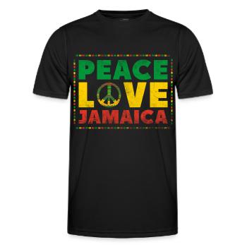 Jamaica Jamaika Liebe - Männer Funktions-T-Shirt - Schwarz - Vorne - AI Model Male 178 dark (178cm)