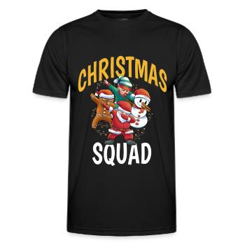 Troupe de figurines de Noël Dabbing - T-shirt sport Homme - noir - Devant - AI Model Male 178 dark (178cm)