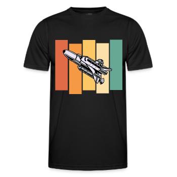 Raumschiff Astronaut Raumfahrt - Männer Funktions-T-Shirt - Schwarz - Vorne - AI Model Male 178 dark (178cm)