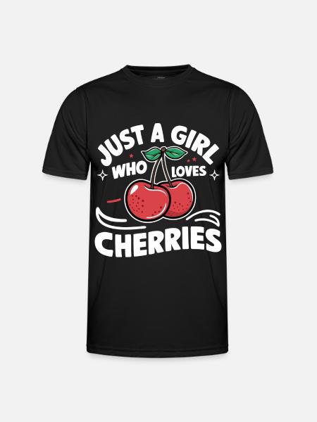 Cherries Cherries Fruits Food - Men's Functional T-Shirt - black