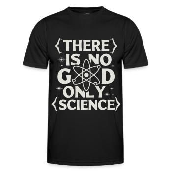 Atheism, Atheist, Anti-Religion, Agnostic - Men's Functional T-Shirt - black - Front - AI Model Male 178 dark (178cm)