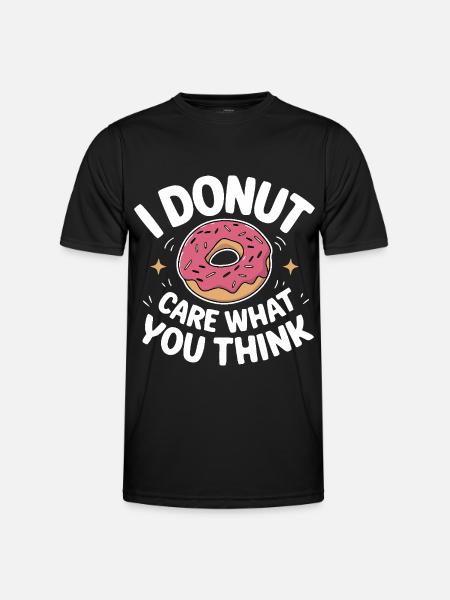 Donut Donuts Snoep Bagel - Functioneel T-shirt voor mannen - zwart