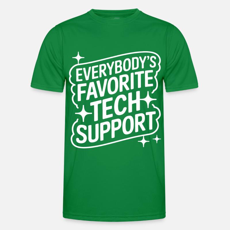 Technischer Support Computerfreak Nerd Männer Funktions-T-Shirt