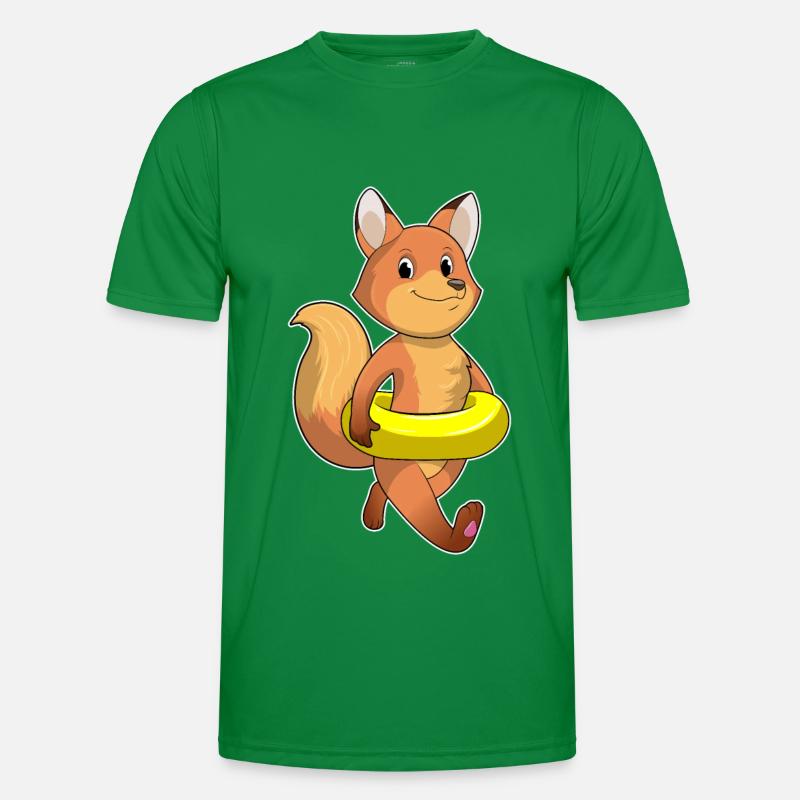 Fuchs mit Rettungsring Männer Funktions-T-Shirt