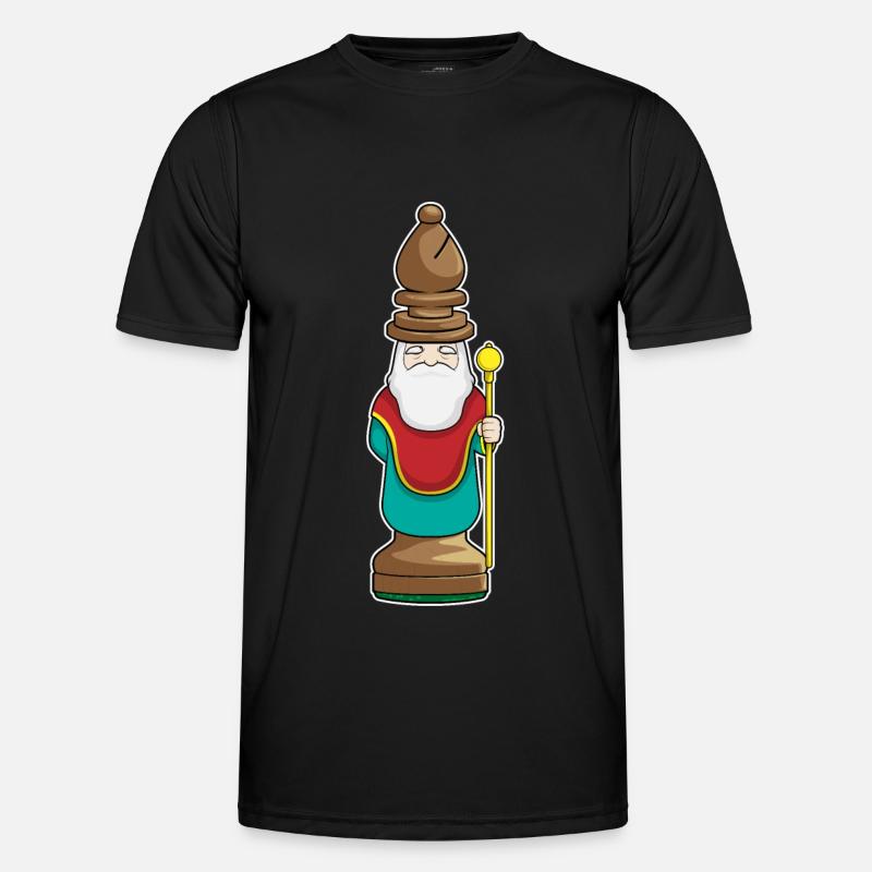 Chess piece Runner Chess - Men's Functional T-Shirt - black
