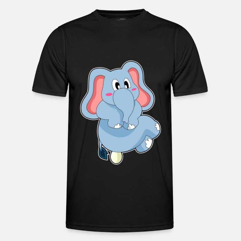 Elefant Ei - Männer Funktions-T-Shirt - Schwarz