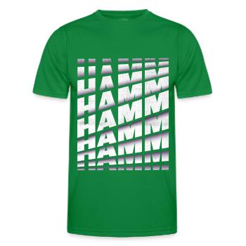 Hamm Germany City Font Skyline Home - Men's Functional T-Shirt - kelly green - Front - AI Model Male 178 dark (178cm)