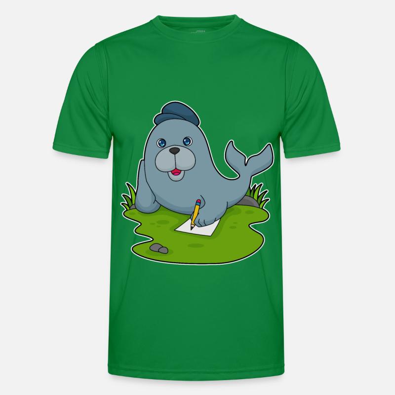 Papier crayon scellé T-shirt sport Homme