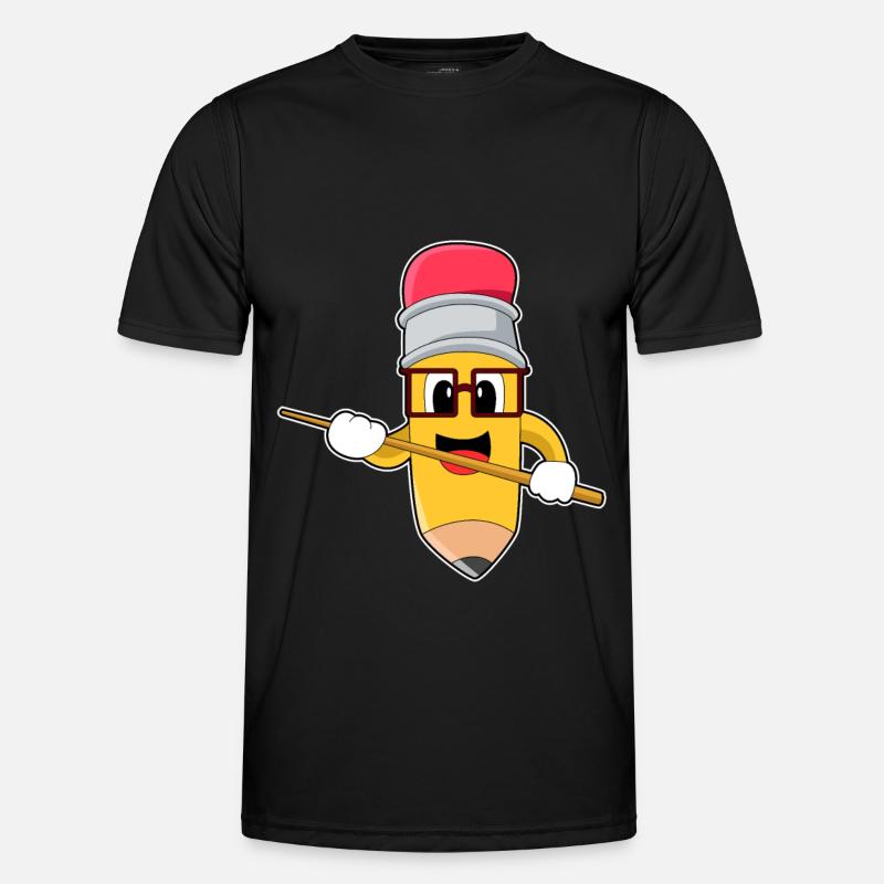 Pencil Teacher Pointer - Men's Functional T-Shirt - black