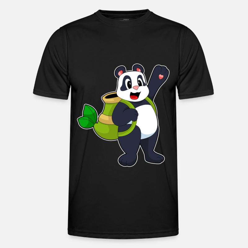 Panda Bamboo Backpack - Men's Functional T-Shirt - black