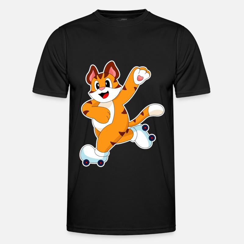 Tiger Rollschuhe Inline Skating - Männer Funktions-T-Shirt - Schwarz