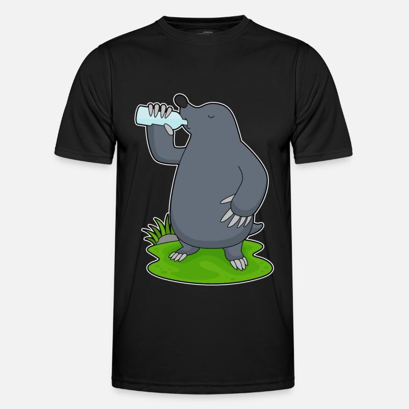 Mole water bottle - Men's Functional T-Shirt - black