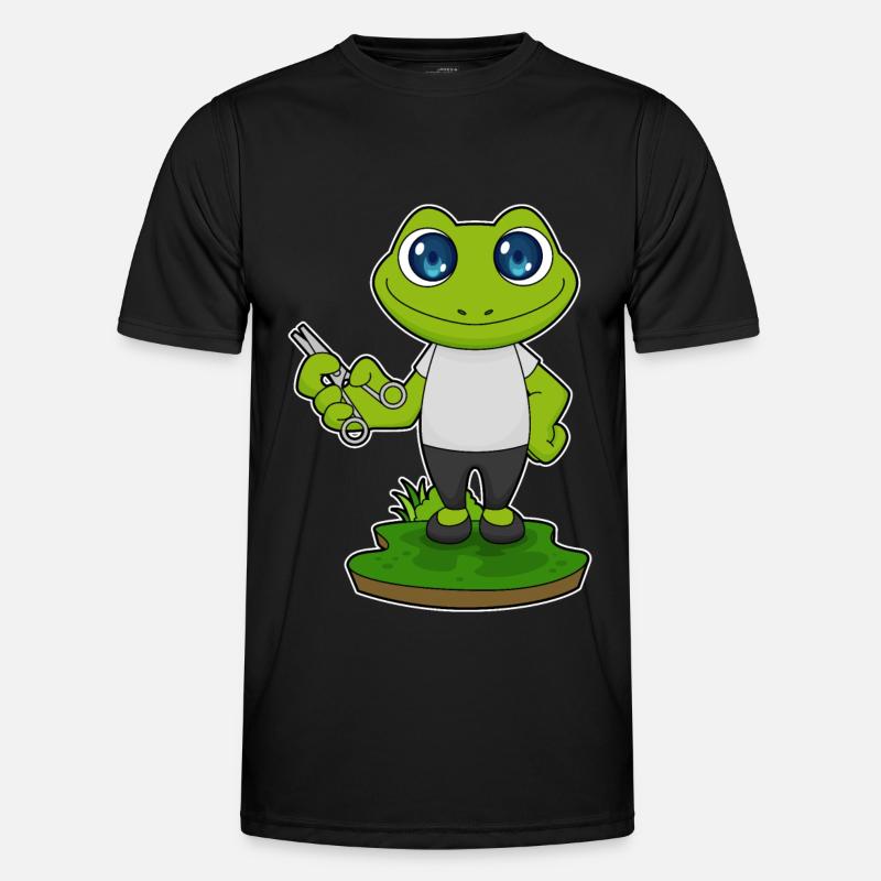 Frog Barber Scissors - Men's Functional T-Shirt - black
