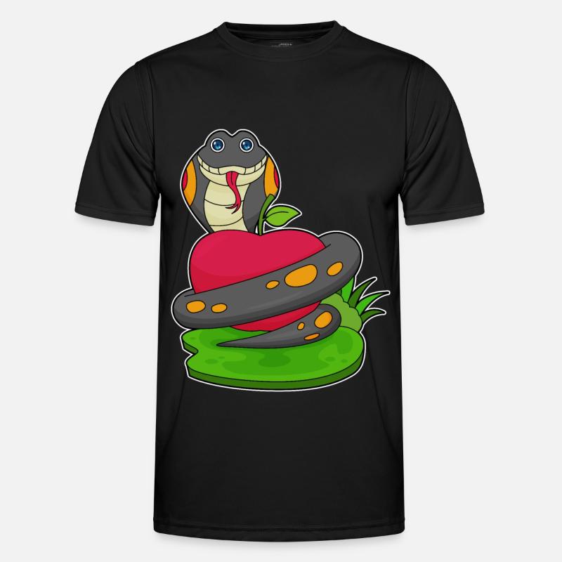 Snake Apple Fruit - Men's Functional T-Shirt - black