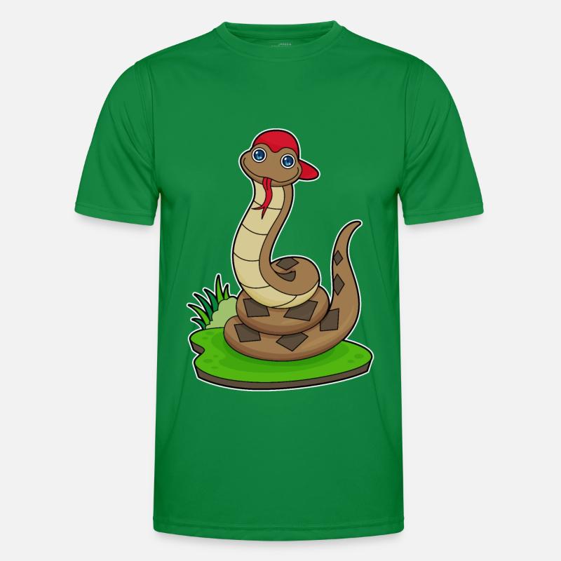 Schlange Cap Männer Funktions-T-Shirt
