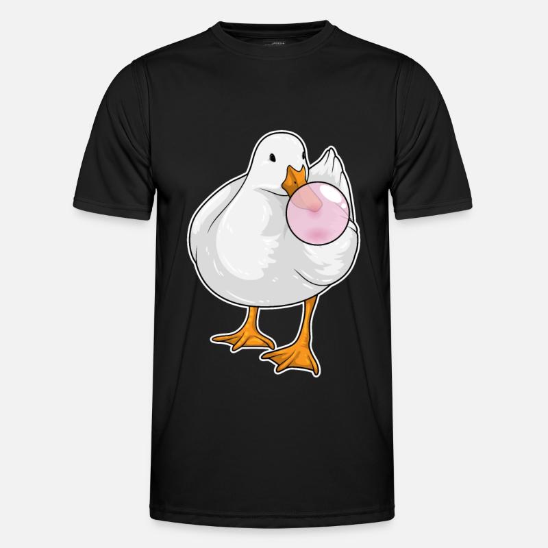 Duck chewing gum - Men's Functional T-Shirt - black