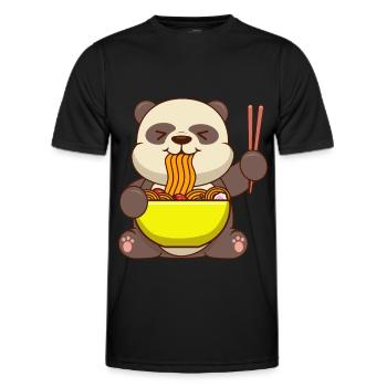 Panda Ramen Japanisches Essen - Männer Funktions-T-Shirt - Schwarz - Vorne - AI Model Male 178 dark (178cm)
