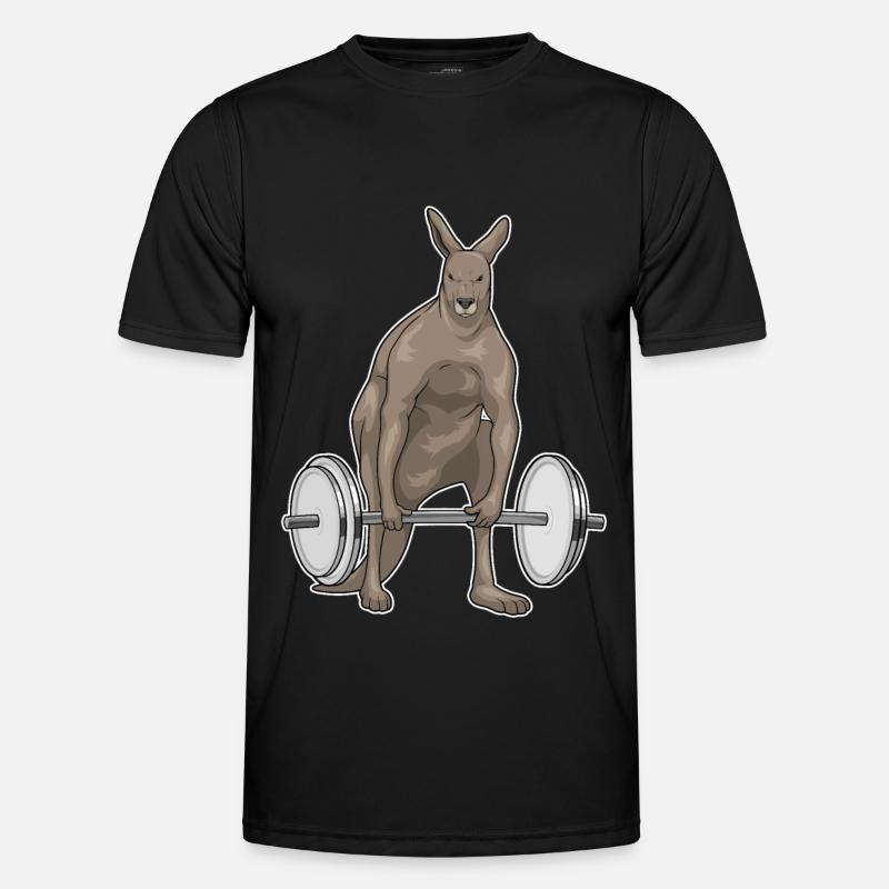 Kangaroo Bodybuilding Dumbbells - Men's Functional T-Shirt - black