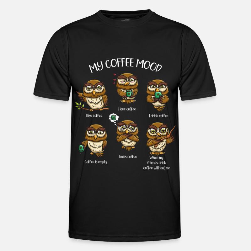 Night bird my caffeinated - Men's Functional T-Shirt - black