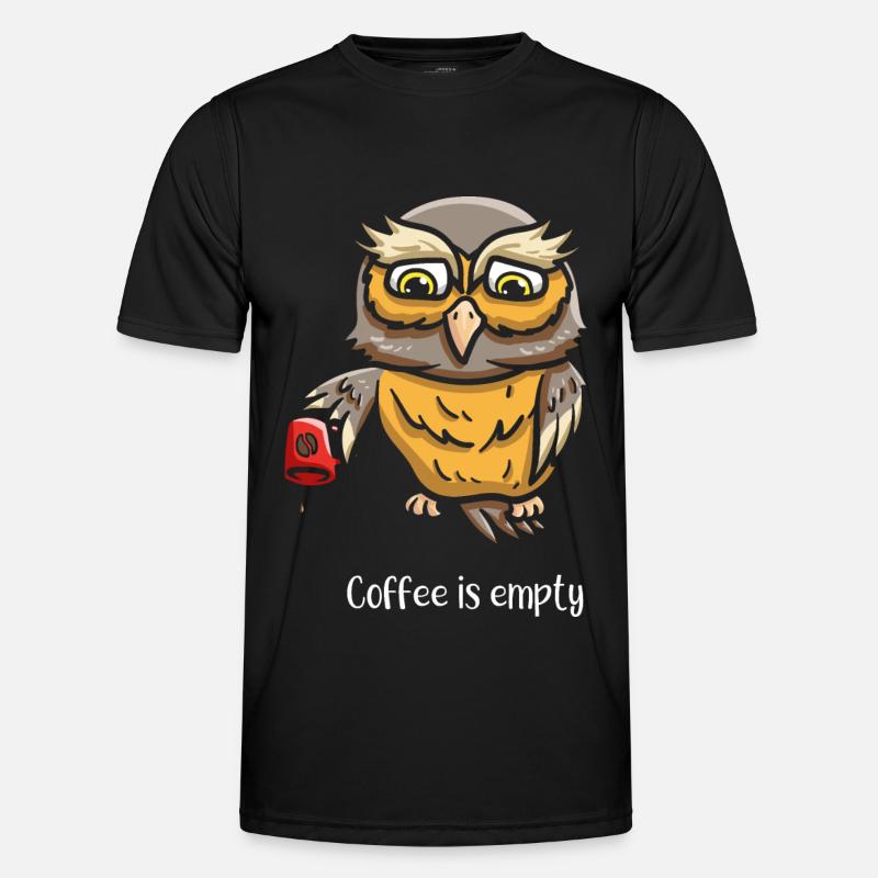 caffeinated coffee bird - Men's Functional T-Shirt - black