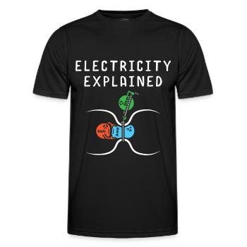 Natural Sciences Electrical Engineering - Men's Functional T-Shirt - black - Front - AI Model Male 178 dark (178cm)
