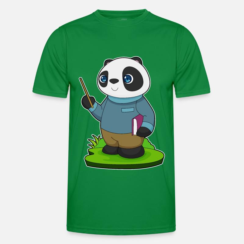 Panda Teacher Pointer Men's Functional T-Shirt
