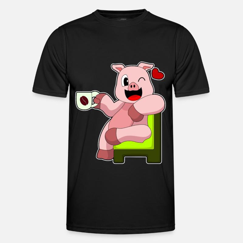 Pork Coffee - Men's Functional T-Shirt - black