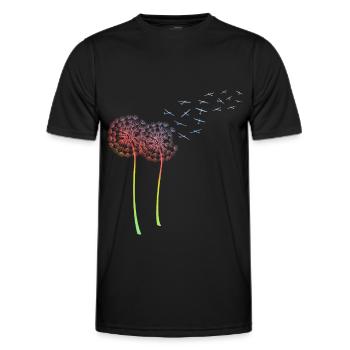 Planeur pissenlit planeur planeur - T-shirt sport Homme - noir - Devant - AI Model Male 178 dark (178cm)