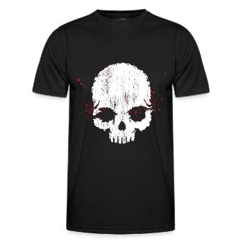 Skull - Metal - Rocker - Biker - Men's Functional T-Shirt - black - Front - AI Model Male 178 dark (178cm)