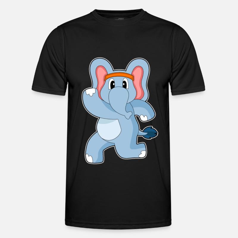 Elephant Jogger Jogging - Men's Functional T-Shirt - black