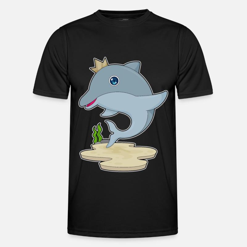 Dolphin King Crown - Men's Functional T-Shirt - black