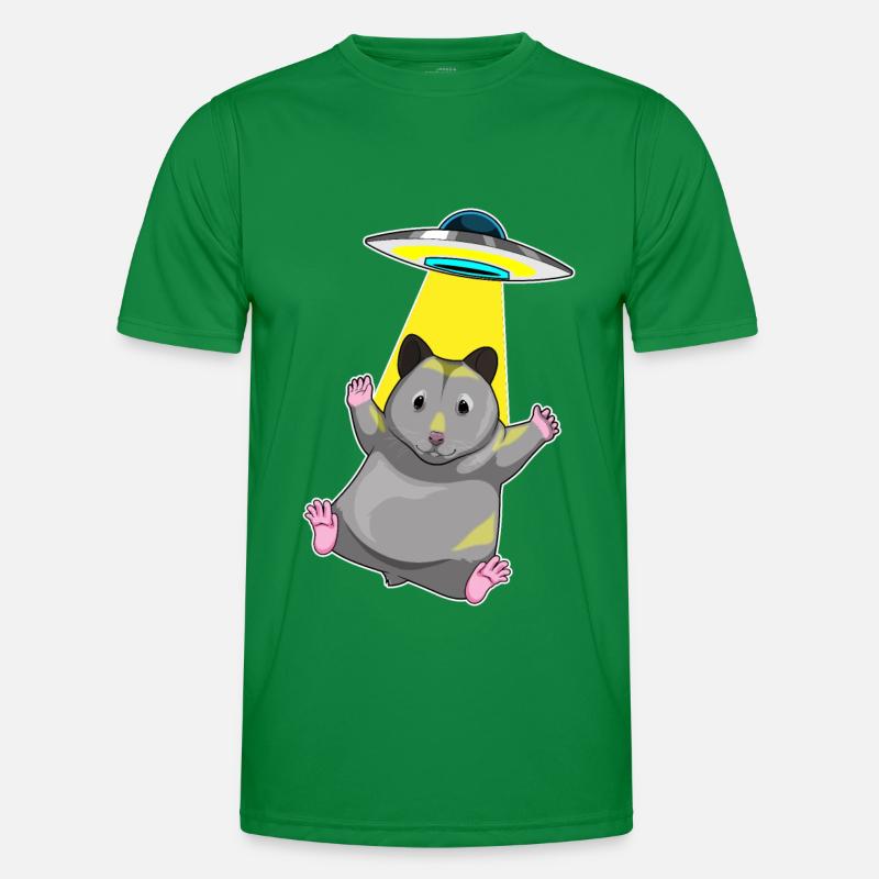 Hamster Spaceship Space Men's Functional T-Shirt
