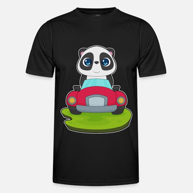 Panda Car - Men's Functional T-Shirt - black