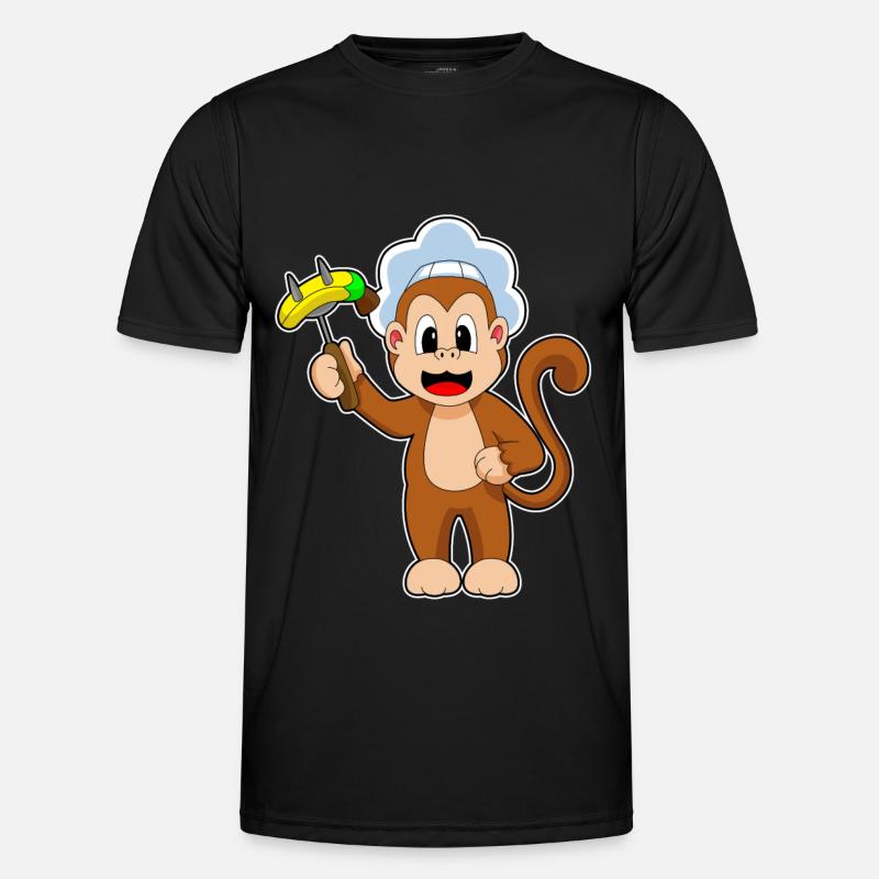 Monkey Cook Banana - Men's Functional T-Shirt - black