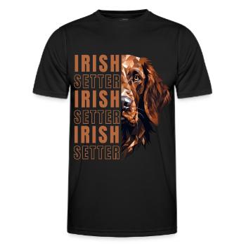 Irish Setter Lover Geometry - Men's Functional T-Shirt - black - Front - AI Model Male 178 dark (178cm)