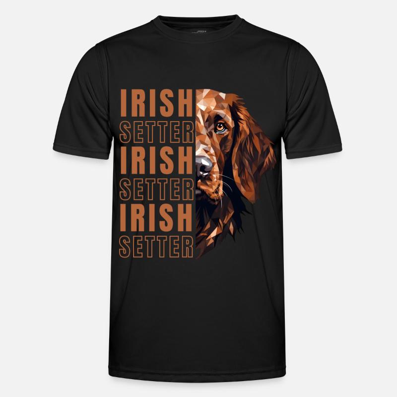 Irish Setter Lover Geometry - Men's Functional T-Shirt - black