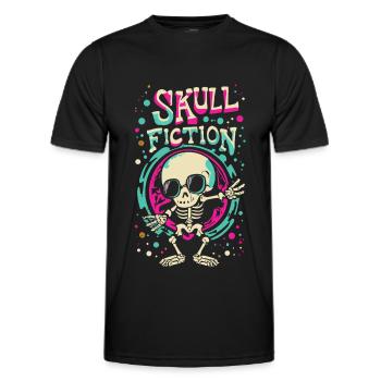 Skull Fiction Skull Skull Gift Idea - T-shirt sport Homme - noir - Devant - AI Model Male 178 dark (178cm)