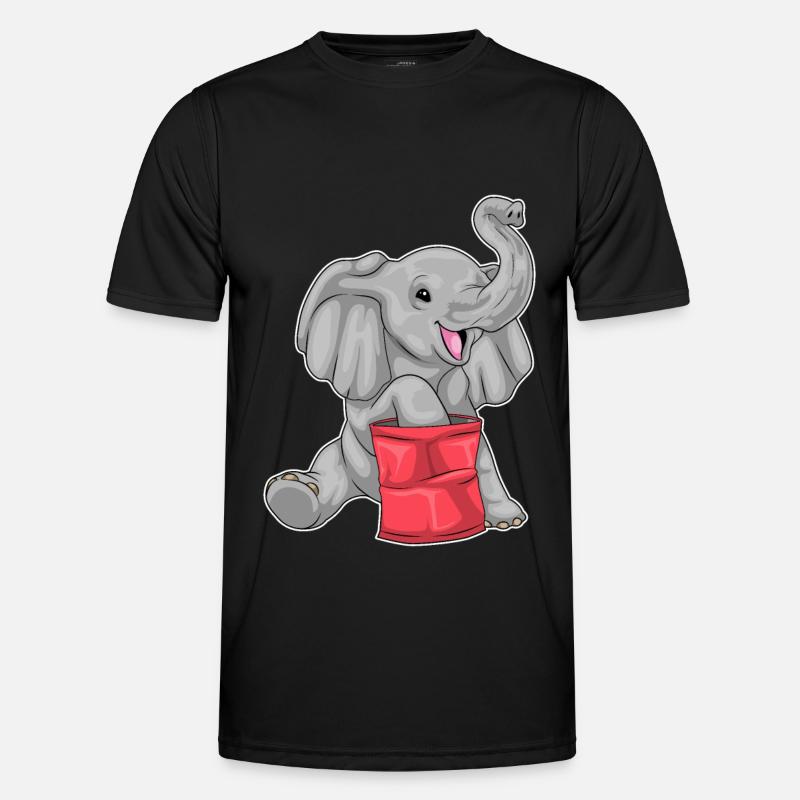 Elephant Chips - Men's Functional T-Shirt - black