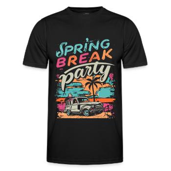 Spring Break Holiday Retro Vintage - T-shirt sport Homme - noir - Devant - AI Model Male 178 dark (178cm)