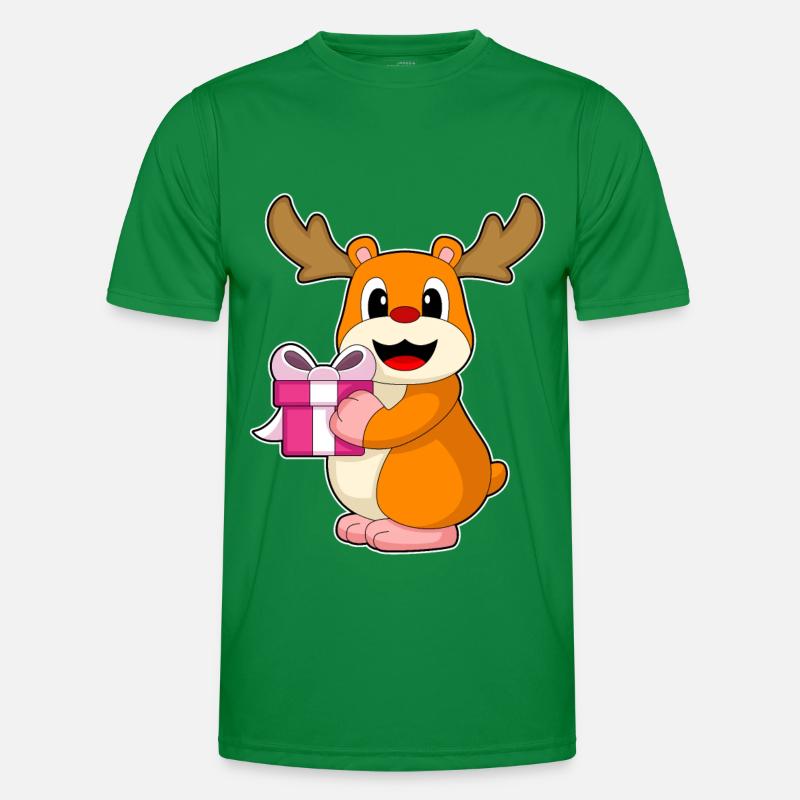 Hamster Christmas Package Men's Functional T-Shirt
