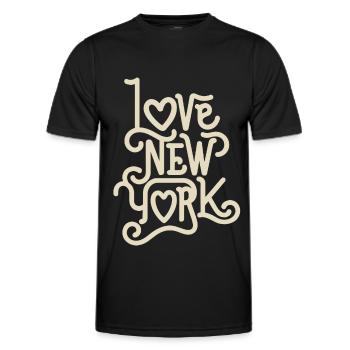 I Love New York City Big Apple USA America - Men's Functional T-Shirt - black - Front - AI Model Male 178 dark (178cm)