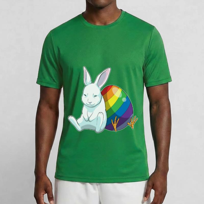 Bunny Easter Easter Egg Rainbow Men's Functional T-Shirt