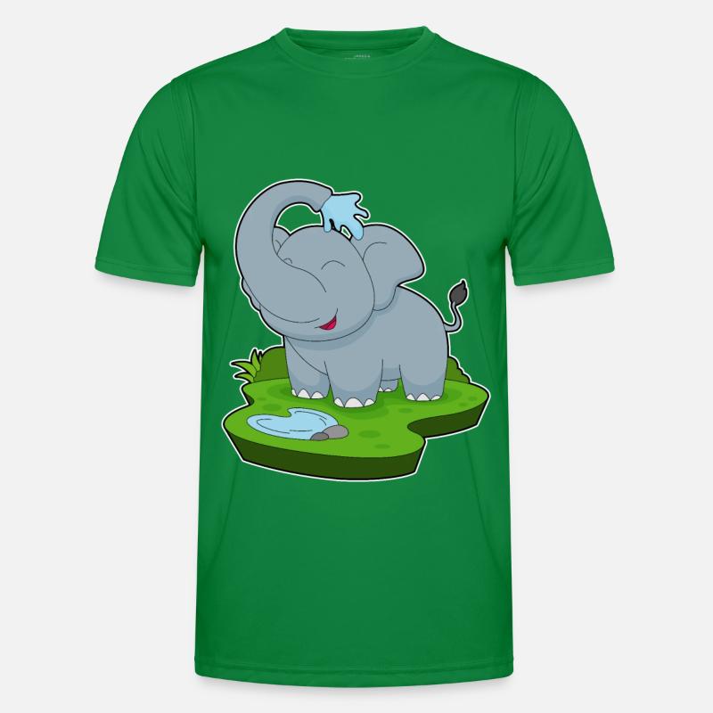 Eau de baignade des éléphants T-shirt sport Homme