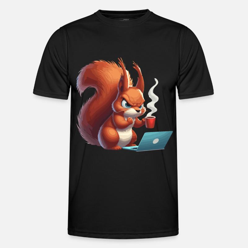 Squirrel Work - Men's Functional T-Shirt - black