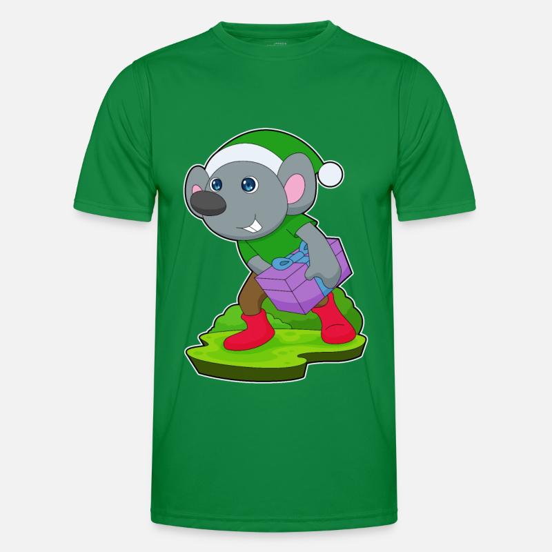Mouse Christmas Package Men's Functional T-Shirt